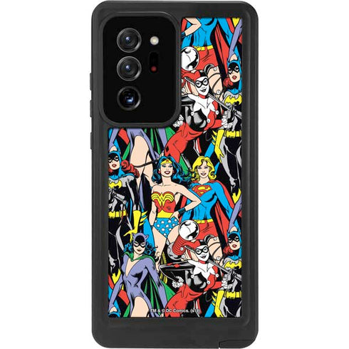 DC Comics Wonder Woman DC Bombshells Characters Pattern Galaxy Note20 Ultra 5G Waterproof Case